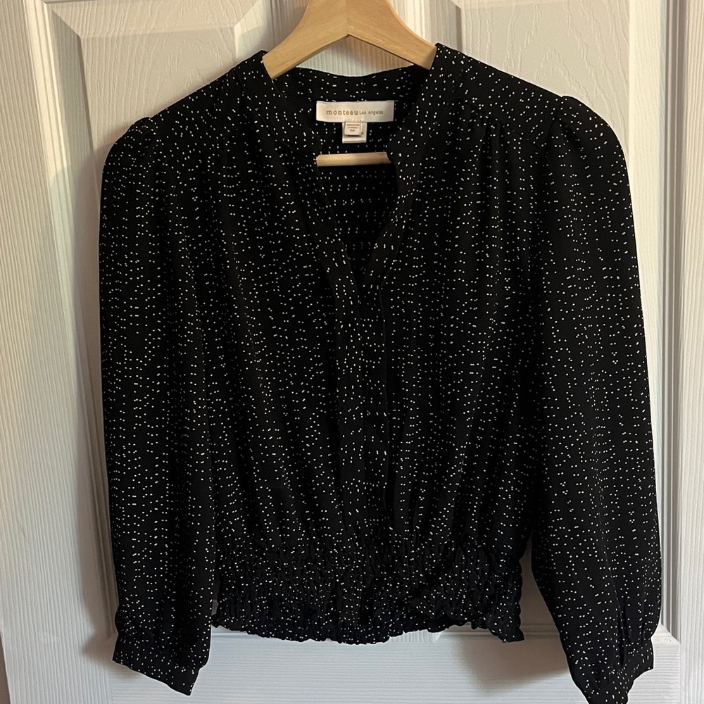 Black and White Blouse